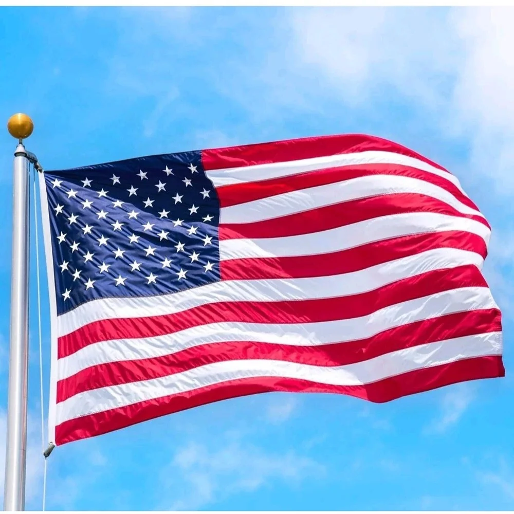 3 x 5 FT American Flag US USA National Single Sided Nylon Brass Grommets Outdoor